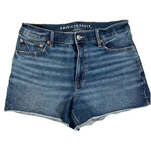American Eagle Strigid Super High-Waisted Relaxed Denim Short‎ Size 10